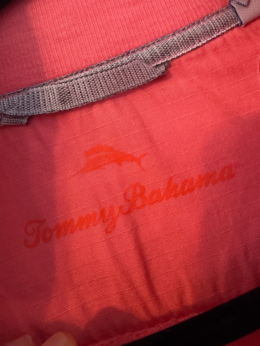 Tommy Bahama Tobago Bay half-Zip Pullover Sweatshirt coral - Picture 7 of 8